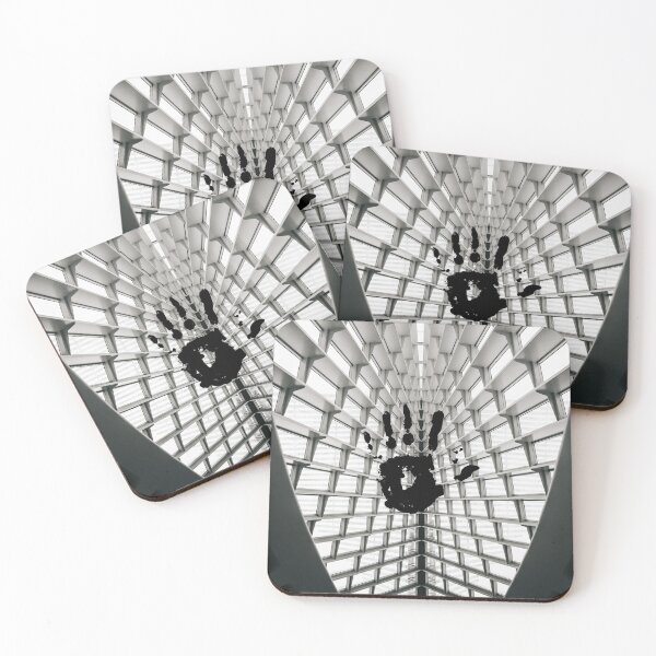 Item preview, Abstract Handprint in Geometric Architecture | Modern Art Print designed and sold by RaiyaTees.