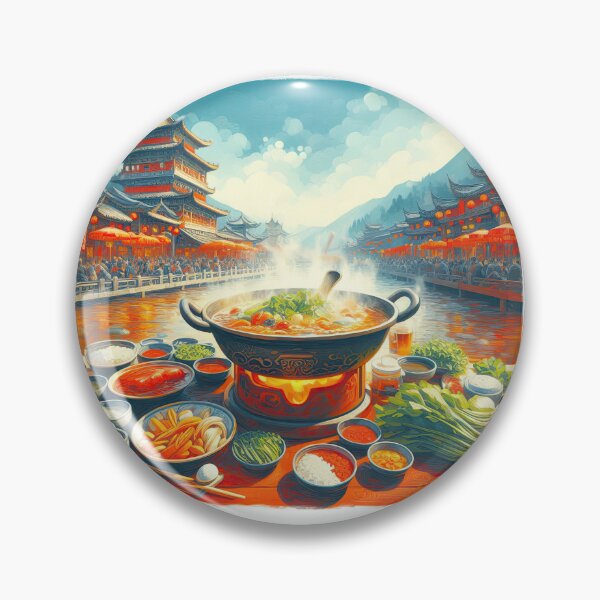 Item preview, Sichuan Hot Pot Impressionism Art Style designed and sold by artofuniverse.