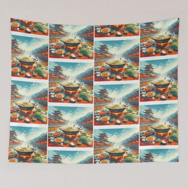 Item preview, Sichuan Hot Pot Impressionism Art Style designed and sold by artofuniverse.