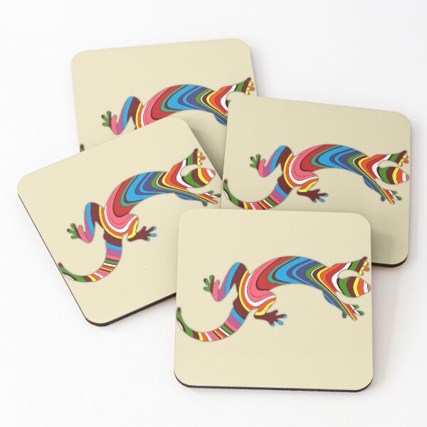 Aperçu de l'œuvre Signe ethnique de lézard gecko dans un design abstrait moderne créée et vendue par mikistudio.