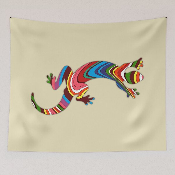 Item preview, Gecko lizard ethnic sign in modern abstract design designed and sold by mikistudio.