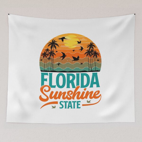 Item preview, Florida Sunshine State Vintage Design - Beach, Palm Trees & Tropical Vibes designed and sold by IM Hunter.