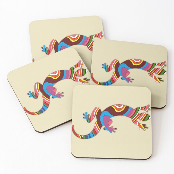 Aperçu de l'œuvre Signe ethnique de lézard gecko dans un design abstrait moderne créée et vendue par mikistudio.