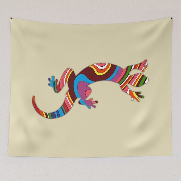 Item preview, Gecko lizard ethnic sign in modern abstract design designed and sold by mikistudio.