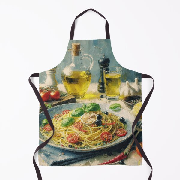 Item preview, Spaghetti Aglio e Olio Impressionism Art Style designed and sold by artofuniverse.