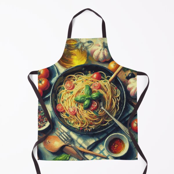 Item preview, Spaghetti Aglio e Olio Impressionism Art Style designed and sold by artofuniverse.