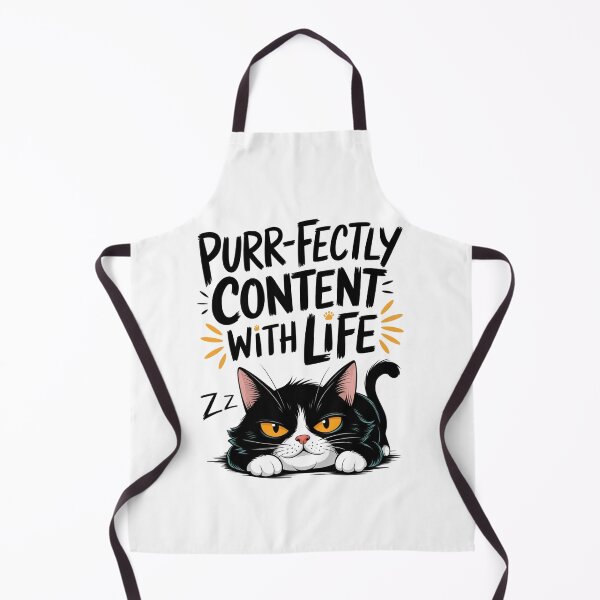 Item preview, Purr-fectly Content with Life - Whimsical Cat Illustration designed and sold by tutoo clothes.