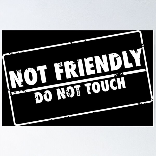 Item preview, Not Friendly Stamp designed and sold by jonn4y.