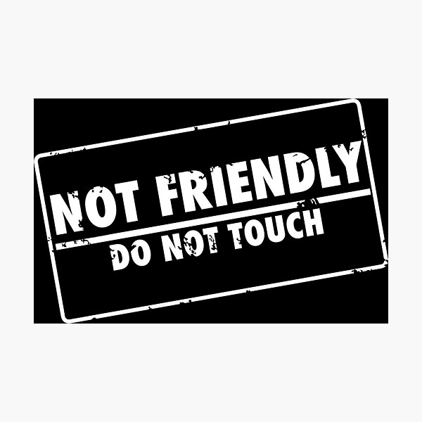 Item preview, Not Friendly Stamp designed and sold by jonn4y.