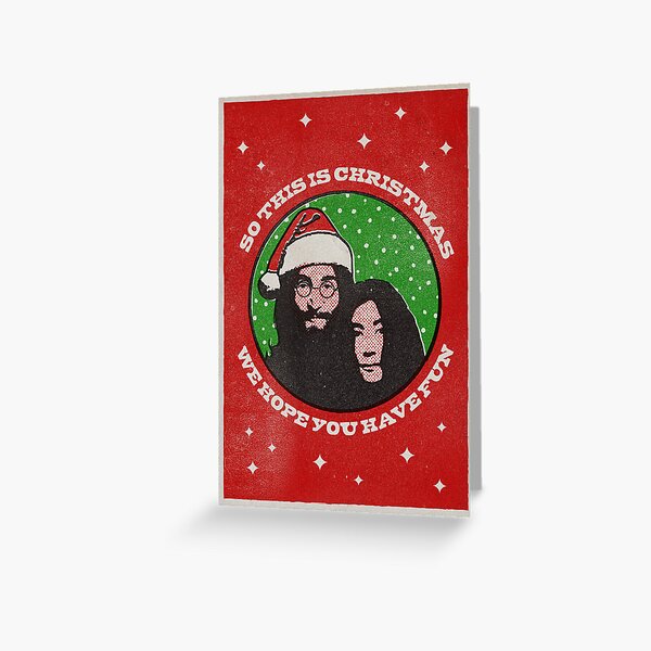 Item preview, John & Yoko Christmas Greeting Card designed and sold by Socialfabrik.