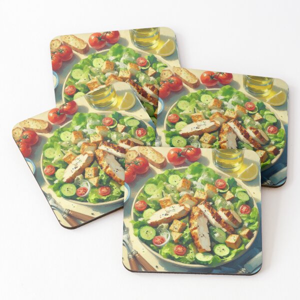 Item preview, Chicken Caesar Salad Impressionism Art Style designed and sold by artofuniverse.
