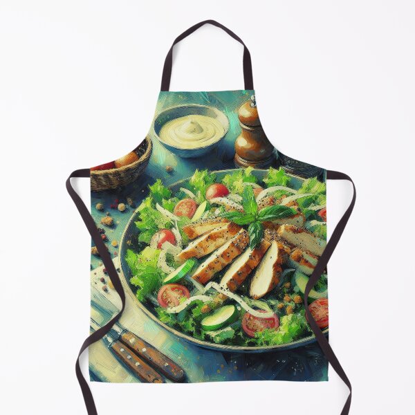 Item preview, Chicken Caesar Salad Impressionism Art Style designed and sold by artofuniverse.