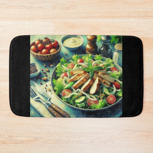 Item preview, Chicken Caesar Salad Impressionism Art Style designed and sold by artofuniverse.