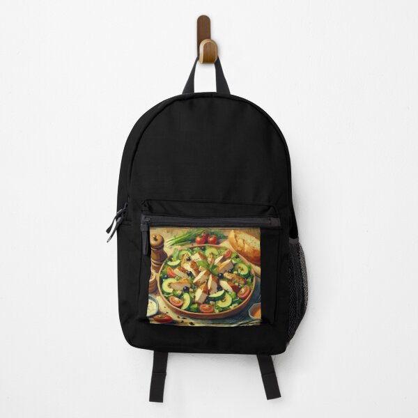 Item preview, Chicken Caesar Salad Impressionism Art Style designed and sold by artofuniverse.