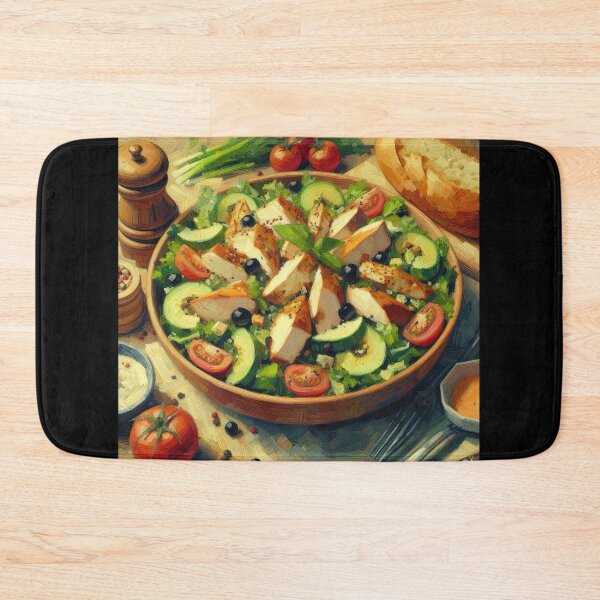 Item preview, Chicken Caesar Salad Impressionism Art Style designed and sold by artofuniverse.