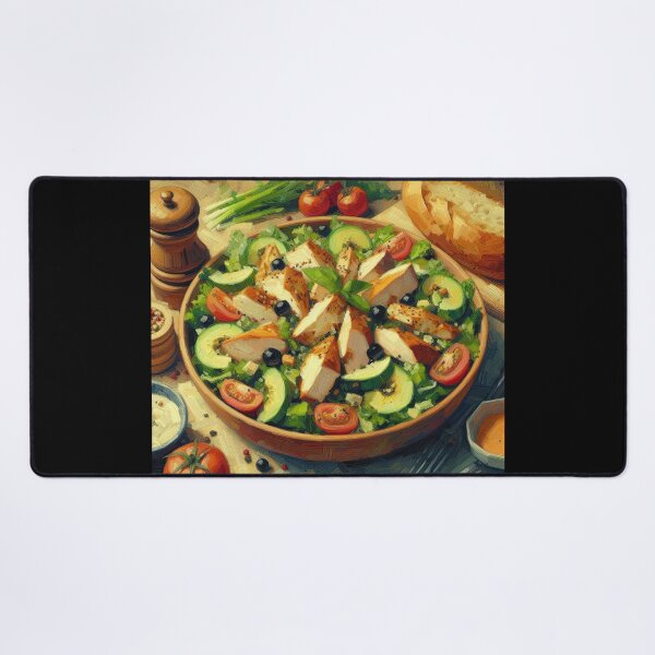 Item preview, Chicken Caesar Salad Impressionism Art Style designed and sold by artofuniverse.