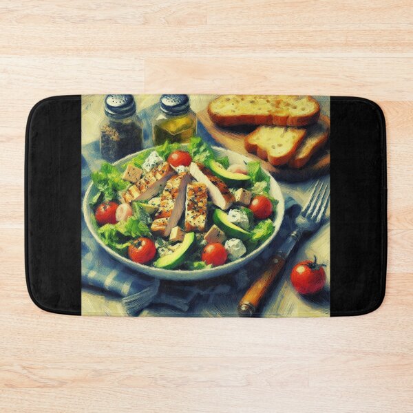 Item preview, Chicken Caesar Salad Impressionism Art Style designed and sold by artofuniverse.