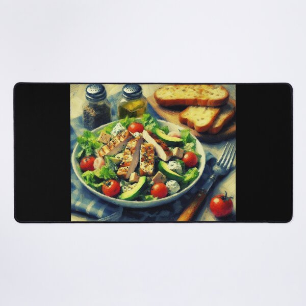 Item preview, Chicken Caesar Salad Impressionism Art Style designed and sold by artofuniverse.