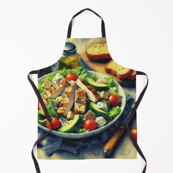 Item preview, Chicken Caesar Salad Impressionism Art Style designed and sold by artofuniverse.