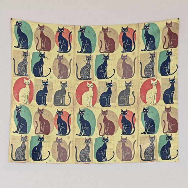Item preview, Vintage Mid-Century Modern Cats designed and sold by Marymarice.