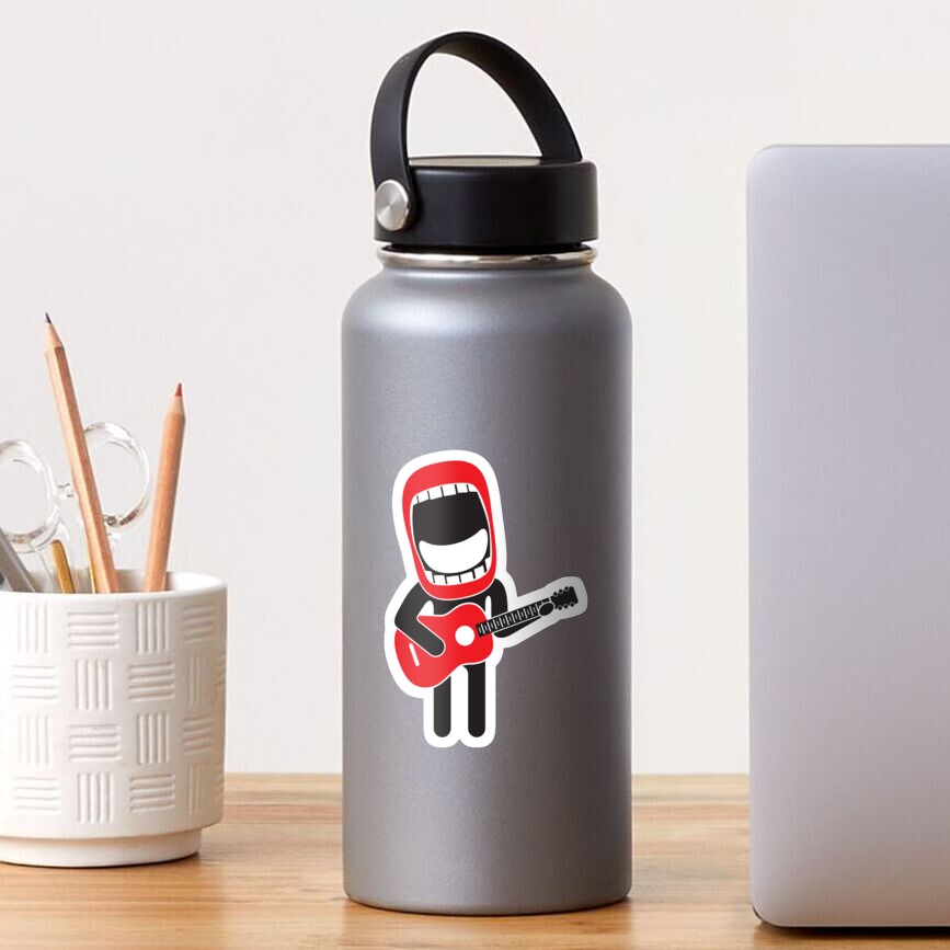 loud singing guitarist Sticker