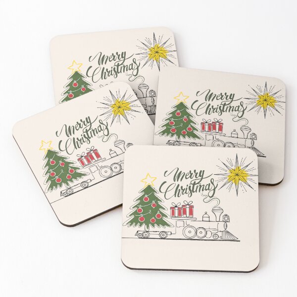 Item preview, Simpe One Line Merry Christmas Tree Presents Christmas Train 2024 Trend Mug designed and sold by The Art of Kkatarynka.