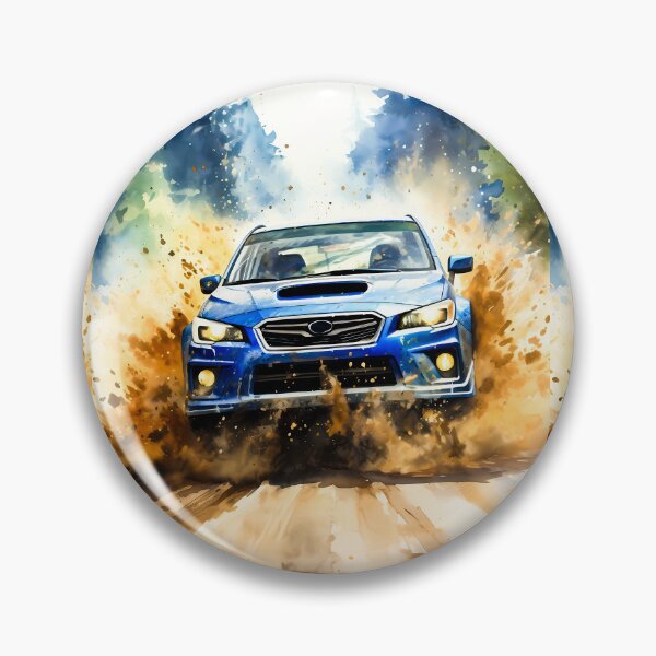 Item preview, Rally Car Kicking Up Dirt On  Forest Trail designed and sold by RevUpDesign.
