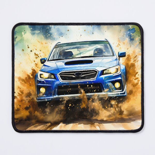Item preview, Rally Car Kicking Up Dirt On  Forest Trail designed and sold by RevUpDesign.