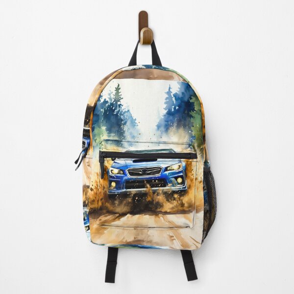 Item preview, Rally Car Kicking Up Dirt On  Forest Trail designed and sold by RevUpDesign.
