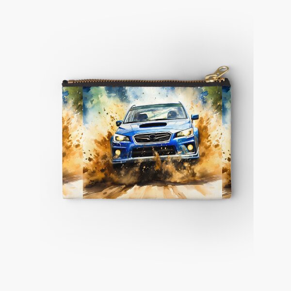Item preview, Rally Car Kicking Up Dirt On  Forest Trail designed and sold by RevUpDesign.