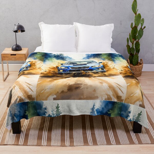 Item preview, Rally Car Kicking Up Dirt On  Forest Trail designed and sold by RevUpDesign.
