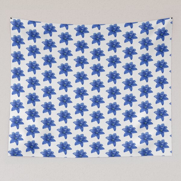 Item preview, Blue lilly flower designed and sold by poonzapoon.