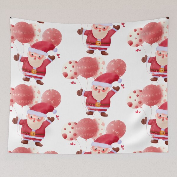 Item preview, Santa with heart and cute balloons designed and sold by Charlie-PUM.