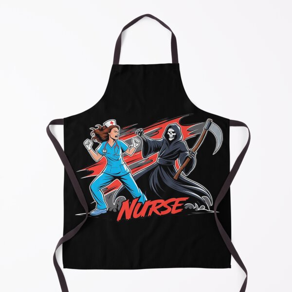 Item preview, Heroic Nurse vs Grim Reaper Battle – Bold Medical Warrior Design designed and sold by Kashear.