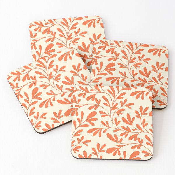 Item preview, Coral Trailing Branches on Cream designed and sold by BlueLela.