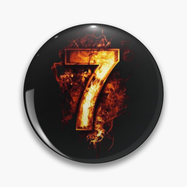 Item preview, Number 7 Graphic Arts in Fire Flame designed and sold by Nahas2020.
