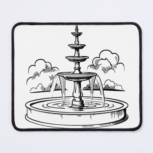 Item preview, Fountain Line Drawing designed and sold by GeoSketchWear.
