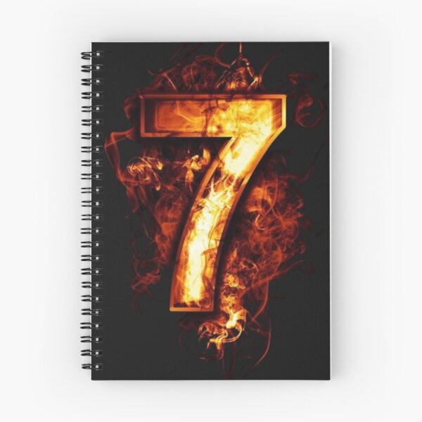 Item preview, Number 7 Graphic Arts in Fire Flame designed and sold by Nahas2020.
