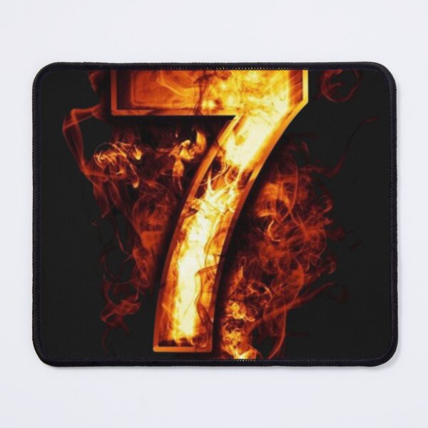 Item preview, Number 7 Graphic Arts in Fire Flame designed and sold by Nahas2020.