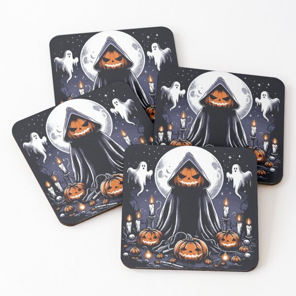 Item preview, Pumpkin Ghost with Floating Spirits designed and sold by -DEEWOLF-.