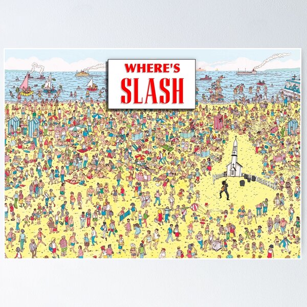 Item preview, Where's Slash? - Guns n' Roses inspired art designed and sold by Robbie Labrum.