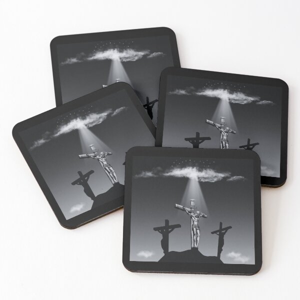 Item preview, Jesus Crucifixion Scene Black and White designed and sold by Iiswaz.