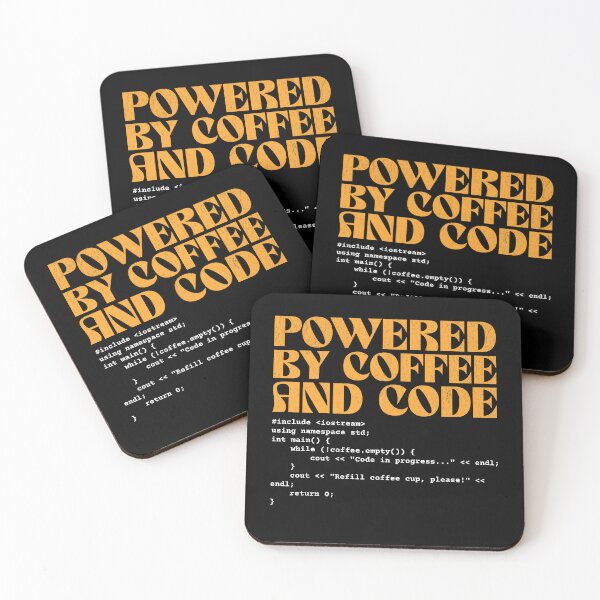 Item preview, Powered by Coffee and Code: A Coder’s Lifeblood of Caffeine and Creativity designed and sold by Marwan Atif.