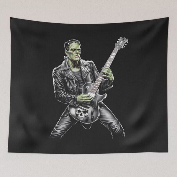 Item preview, Frankenstein Playing Guitar Player Rock Music designed and sold by stylesip.