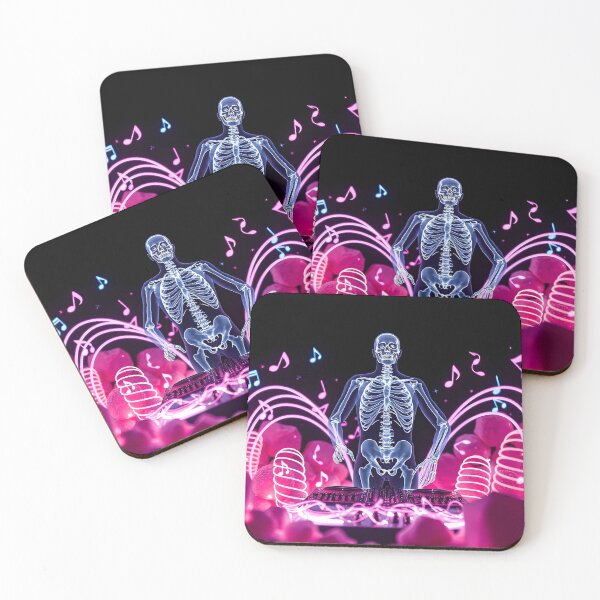 Item preview, Skeleton X-ray Dj on Music decks, turntables designed and sold by HardToFindMerchandise.
