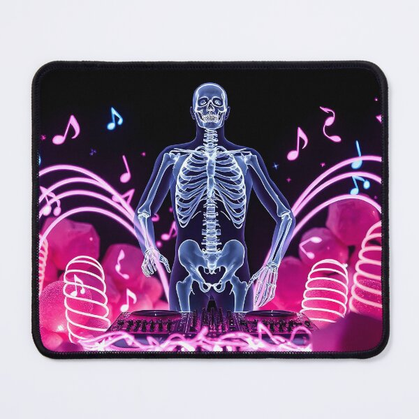 Item preview, Skeleton X-ray Dj on Music decks, turntables designed and sold by HardToFindMerchandise.