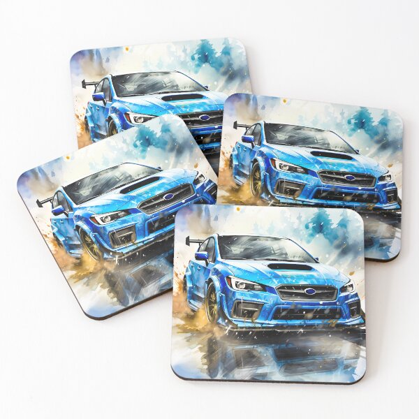 Item preview, Rally Car Speeding Through Forest Watercolor Style designed and sold by RevUpDesign.