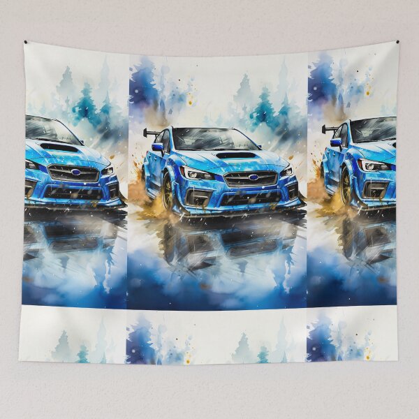 Item preview, Rally Car Speeding Through Forest Watercolor Style designed and sold by RevUpDesign.