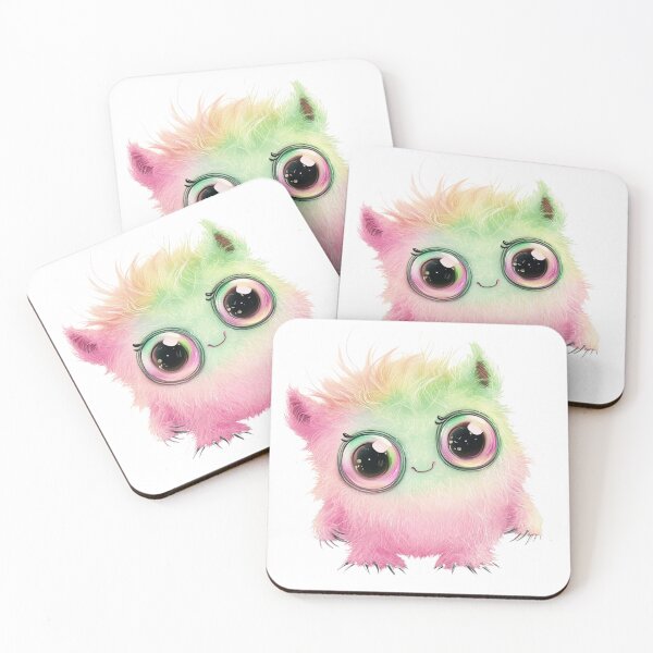 Item preview, Fluffy Cute Monster Sticker designed and sold by NicolasGlowArt.