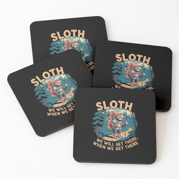 Item preview,  Sloth Hiking Team We Will Get There When We Get There funny Vintage hiking sayings designed and sold by SOUFIANE1991.